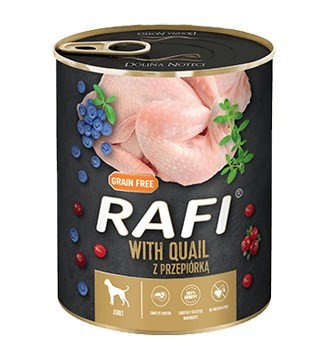 5902921305040 Dolina Noteci Rafi Nassfutter für Hunde mit Wachteln, Heidelbeeren