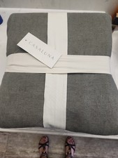 Full/Queen Linen Duvet Set Light Green - Casaluna 2 Shams NWT