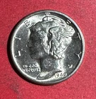1942D Choice Uncirculated US Mercury SILVER Dime "Denver" Mint! FSB! Old Coin!