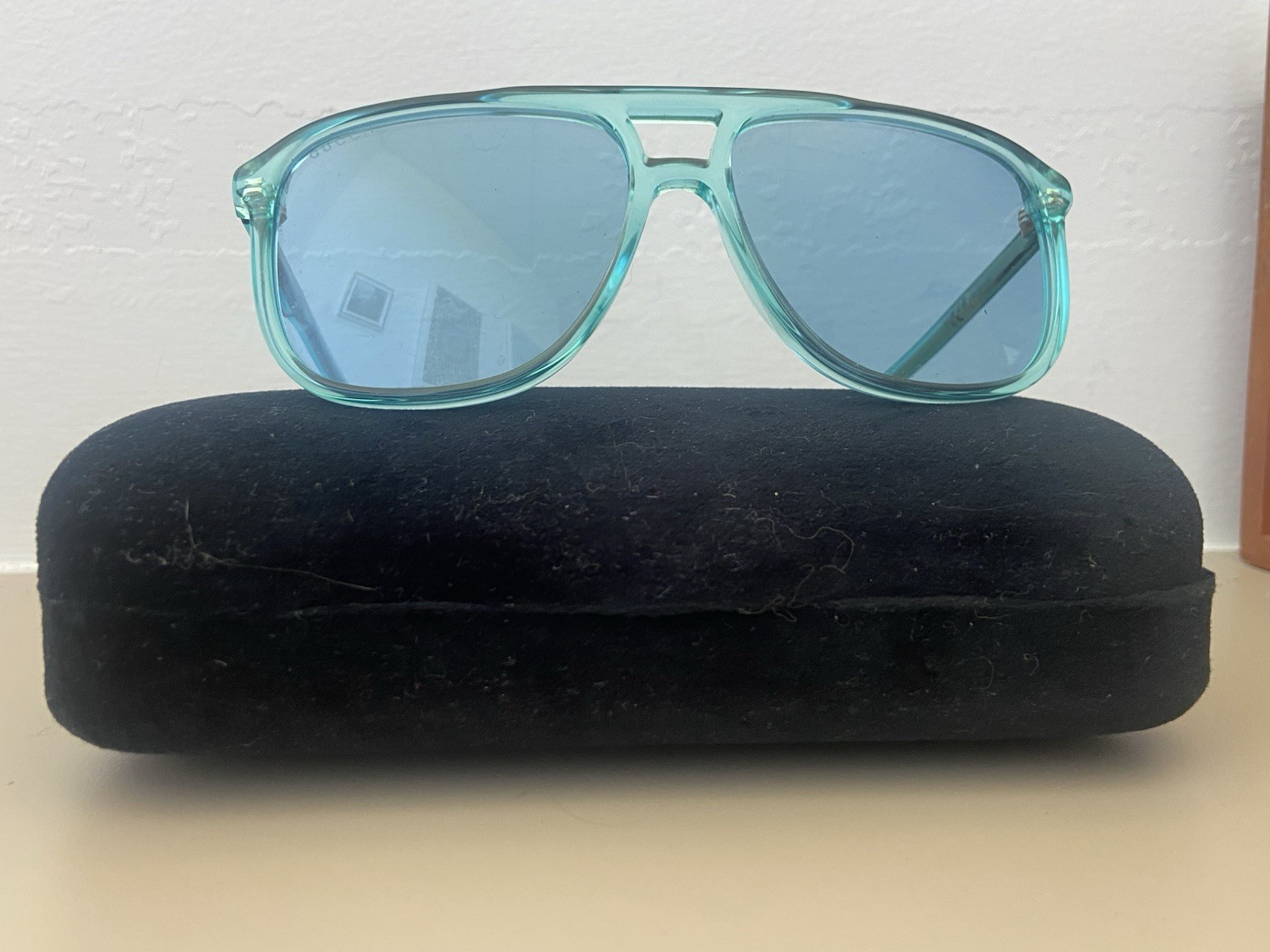 Gucci Sunglasses Blue Men's Unisex Rare High Fashion Authentic image 2