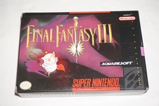 Final Fantasy III 3 Super Nintendo SNES Complete CIB w/Poster Map Reg CIB 100