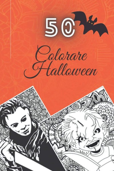 Halloween Malbuch FüR Erwachsene, 50 Seiten, Antistress, Entspannung, Colorare-image