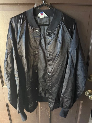 Vintage West Ark Black Satin Bomber Jacket — Mountain View Casino & Bowl — Men's - product listing photo