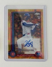 2025 Topps Chrome Kevin Alcántara Lava Lamp Gold Red Auto /85 CUBS PROSPECT 🔥