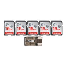 SanDisk Ultra 16GB Class SD Memory Card (5-Pa...