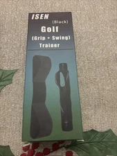 Golf Grip Trainer with Swing Correcting Arm Band - Black Combo Set