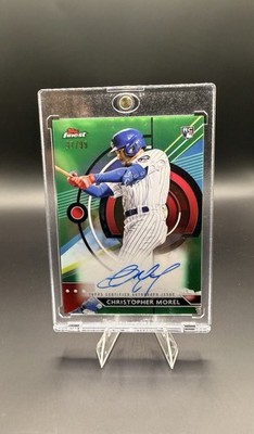 2023 Topps Finest CHRISTOPHER MOREL ROOKIE AUTO GREEN WAVE REFRACTOR/99 CUBS RC