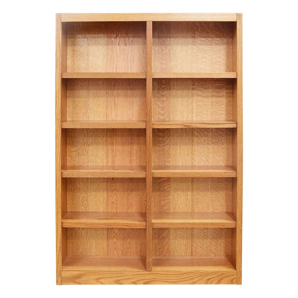 Concepts in Wood Double Wide Bookcase, 10 Shelves, Dry Oak F