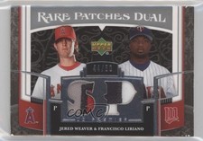 2007 Premier Rare 44/50 Jered Weaver Francisco Liriano #RP2-WL Dual Patch 1nf5