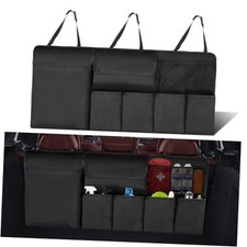 Car Trunk Organizer, Backseat Hanging Organizer with Storage 40" x 18" Black
