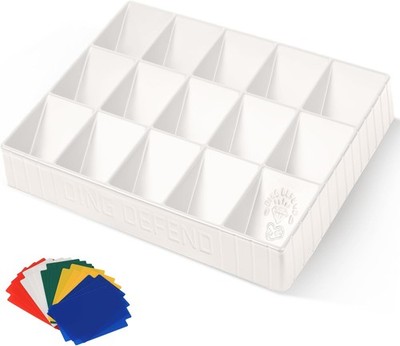 Card Sorting Tray - Stackable Trading Cards Organizer, 15-Compartment Sorter Tra