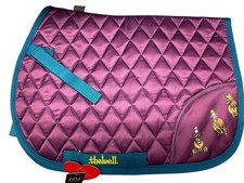 SADDLE PAD SHETLAND OR SMALL PONY THELWELL QUILTED PURPLE TEAL  *FREE POSTAGE*