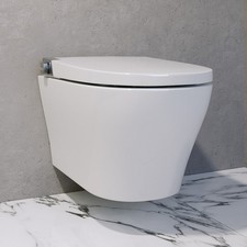 Wall Hung Smart Bidet Japanese Toilet with Heated Seat - Purificare PURWHTE451