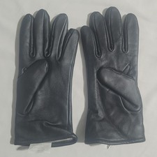 Vintage Samco Black Leather Dress Gloves Size 5C Polyester/wool Lined