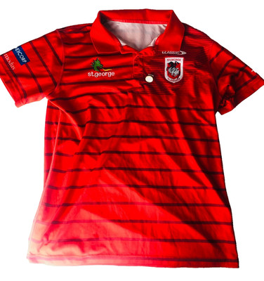Rugby Poloshirt rot St George Illwarra Größe Small 2004 ra