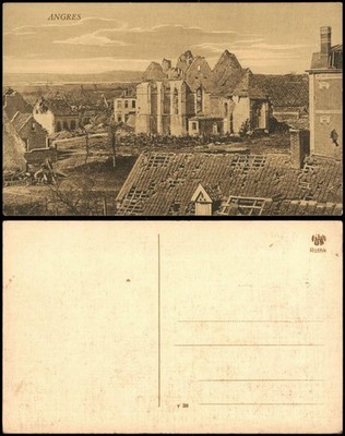 CPA Angres (Pas-de-Calais) Destroyed City in WW1 1918