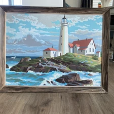 Vibrant Paint By Numbers Lighthouse Painting 26x20