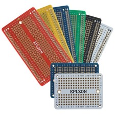 8 PCS Solderable Breadboard PCB GoldPlated 3.5x2.05 2.0x1.5 Inch Multicolor