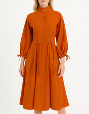 The Raetruda Rust Tie Accent Dress Size 2