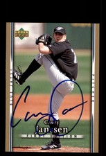 Signed Baseball Card Auto Casey Janssen 2007 Upper Deck First Edition #167