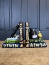 vintage resin pen & ink bottle bookends, Quirky, Unique Bookends For Home Office