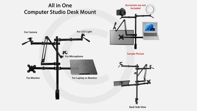 All in One Computer Studio Desk Mount / Professional Streaming Station New