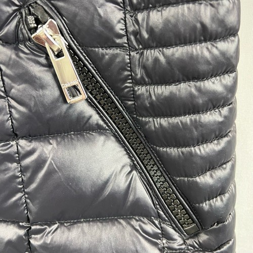 Calvin Klein Down Jacket size 0X Puffer Coat Hooded Quilted Full Zip Black - Picture 2 of 19