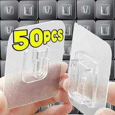 Double-Sided Adhesive Wall Hooks Transparent Strong Suction Cup Holders