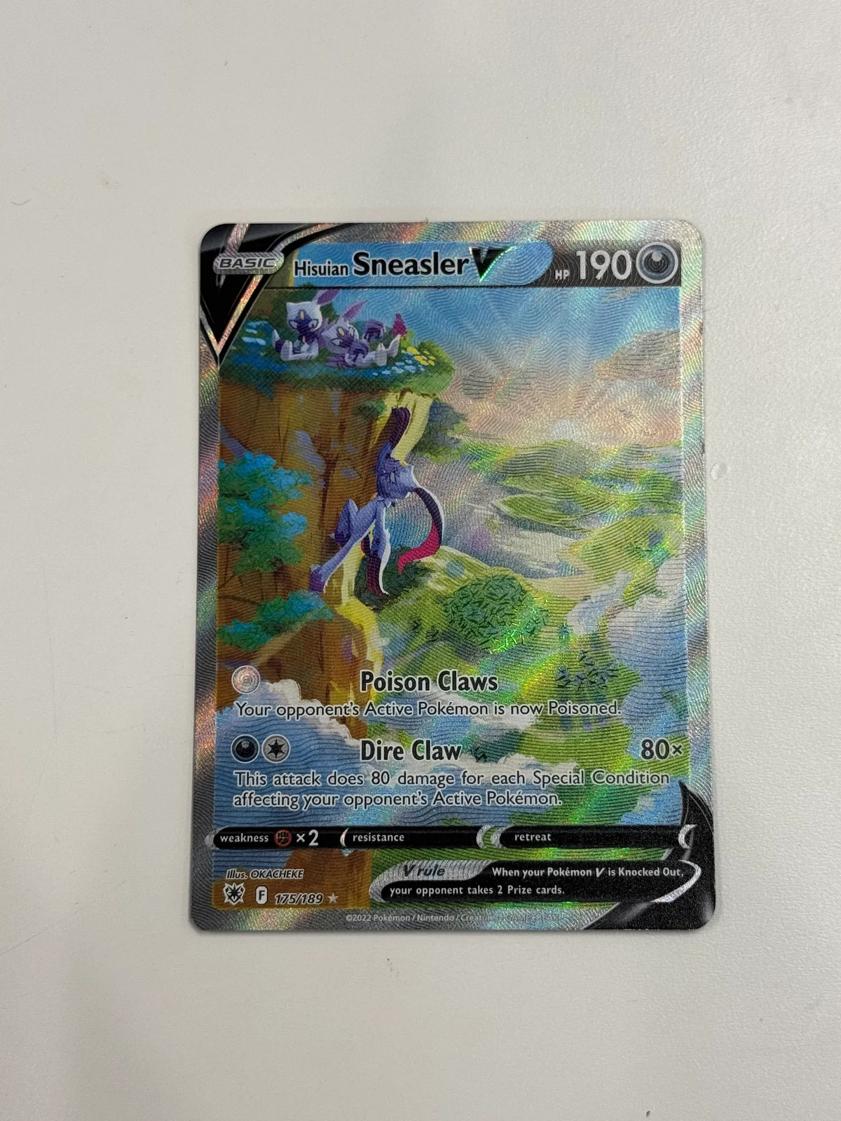 2022 Pokemon Hisuian Sneasler V #175/189 SR FA
