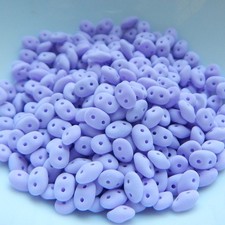 2x5mm SuperDuo Beads Bondeli Matte Purple 10 grams Czech Glass