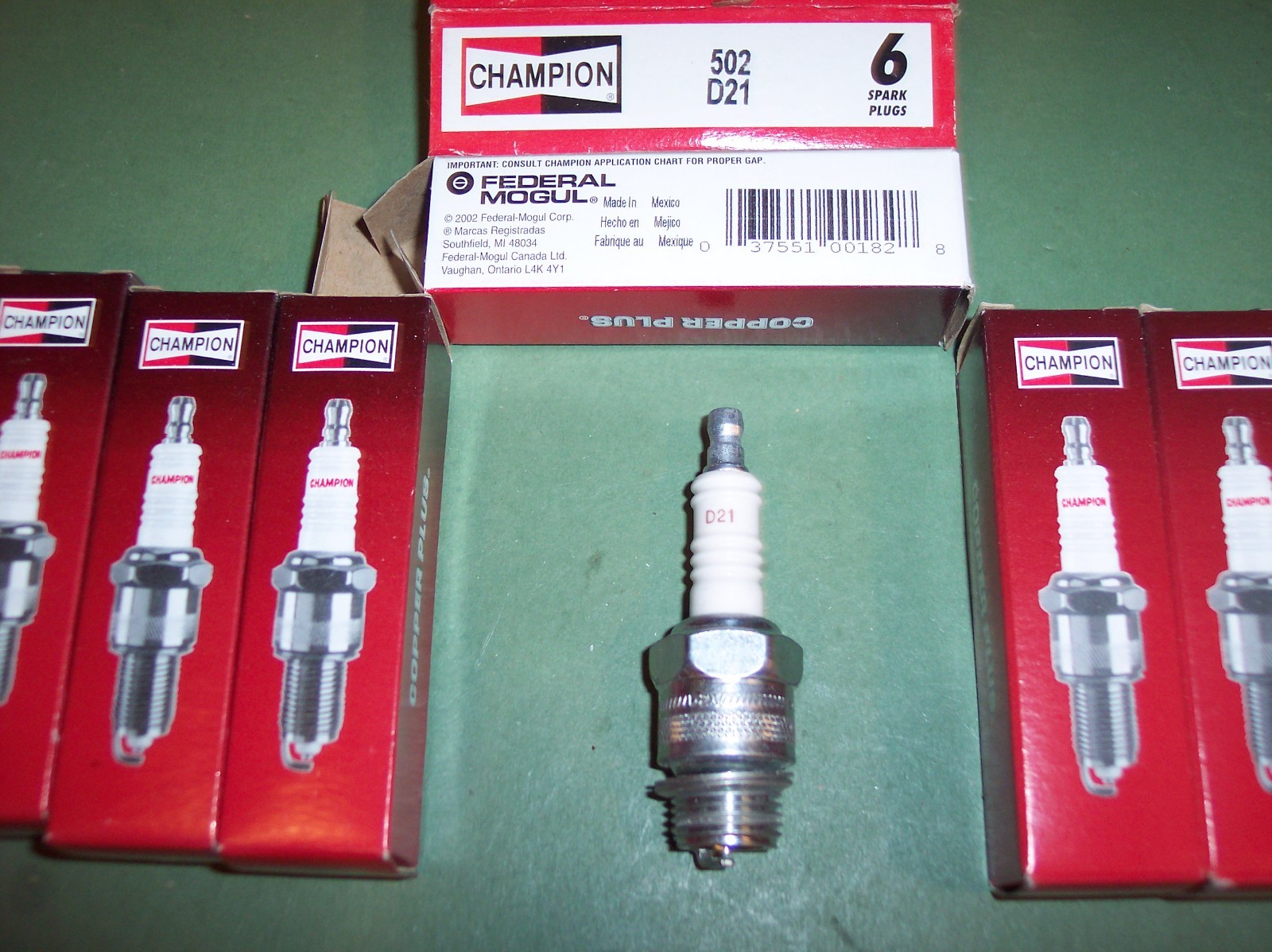 Champion Copper Plus Spark Plug # 502 - D21 Lot of 6 Plugs