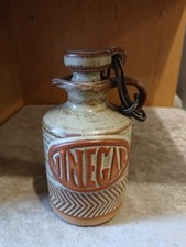 Vintage Tremar Stoneware Pottery Vinegar Bottle With Stopper