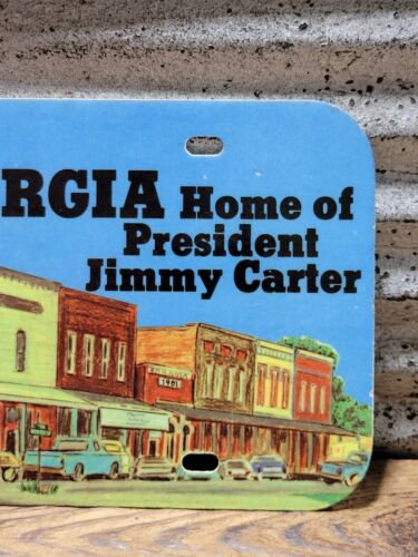 Targa vanità vintage 1977 Plains Georgia casa del presidente Jimmy Carter - Foto 5 di 6