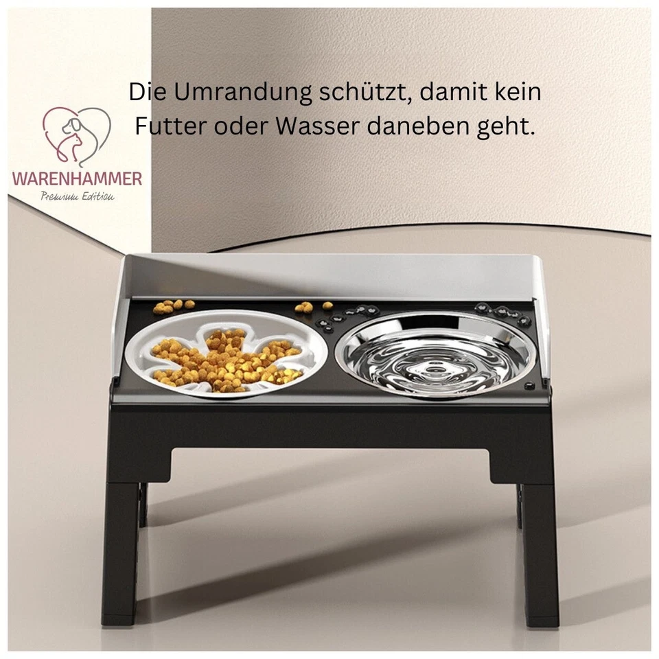Futternapf Hundenapf höhenverstellbar erhöht 3 in 1 Napf-Set Premium Qualität - Bild 2 von 4
