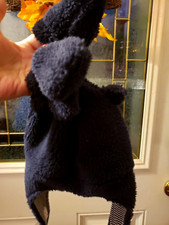 Carter's 12-24 months Bear Ear Fuzzy Black Pilot Hat Mittens New 26