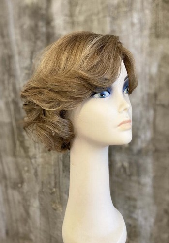 100% European Virgin Human Hair 8" Blonde with Highlights Lace Front Wigs - Picture 5 of 11