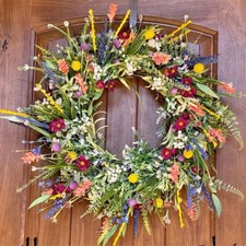 Spring Large Artificial Flower Wreath Front Door Wall Garland Home Party Decor 