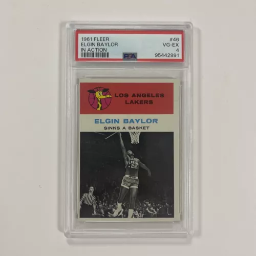 1961 Fleer Elgin Baylor In Action #46 - PSA 4 - Rookie Card - RC - LA Lakers