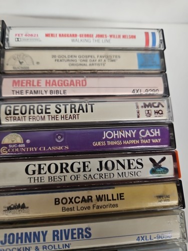 40 Country Cassette Tapes George Strait Waylon Merle Willie Oak Ridge Untested - Picture 3 of 17