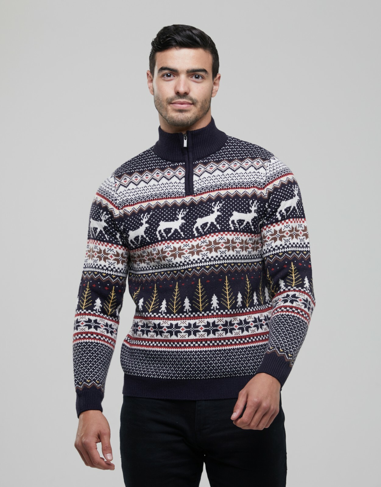 Mens Christmas Novelty Fair Isle Jumper 