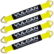 VULCAN Tie Down Axle Straps - Wear Pad - 4 Pack - 3300 lbs SWL