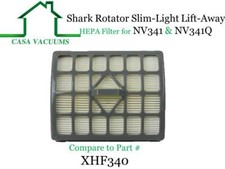 Shark Rotator Slim-Light Lift-Away HEPA Filter NV340 NV341 NV341Q NV342Q XHF340
