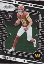 LUKE MCCAFFREY 2024 Absolute #176 RC Rookie COMMANDERS 🔥🔥🔥