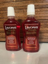 Lavoris Fresh Breath Mouthwash 18 FL OZ Lot Of 2 One Is Not Sealed