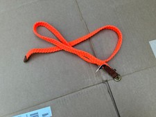 J. Crew Braided Rope Belt Woven Cotton Bright Orange Spring Summer Sz M/L