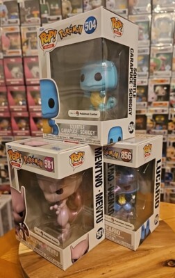 Funko Pop Pokémon Mewtwo/Squirtle/Lucario Pearlescent Pokemon