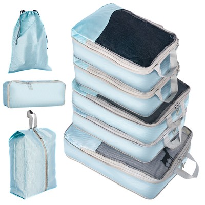 8 Pieces Organiser Set Luggage  Suitcase Storage Bags Packing Travel Cubes 