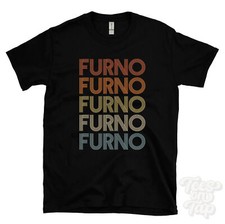 FURNO REPEATED RETRO STYLE T-SHIRT mens & womens novelty cool name gift