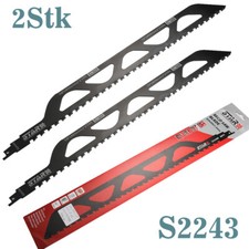 2Tlg Säbelsägeblätter 455mm HM Sägeblatt Für Gasbeton Ziegelstein Zementstoffe