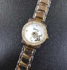 Orologio Polso Yaki Flowers Donna Analogico Quarzo Silver Dorato Brillantato lac